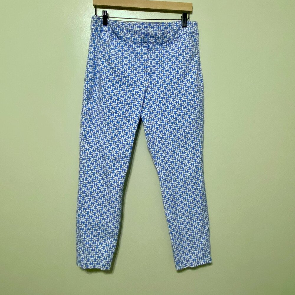 High-Waisted Pixie Skinny Ankle Pants, Tile Blue